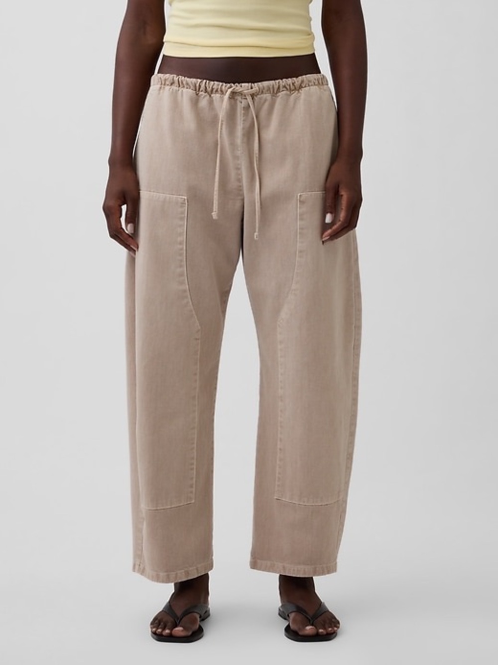 Gap Easy Double-Knee Barrel Pants in Wicker